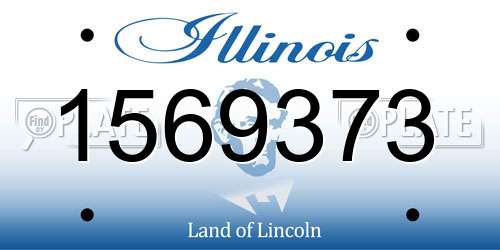 1569373 Illinois License Plate