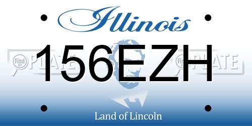 156EZH Illinois License Plate