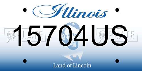 15704US Illinois License Plate
