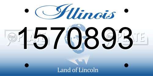 1570893 Illinois License Plate