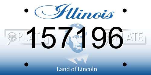 157196 Illinois License Plate