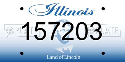 157203 Illinois License Plate