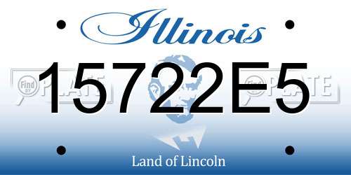 15722E5 Illinois License Plate