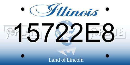 15722E8 Illinois License Plate