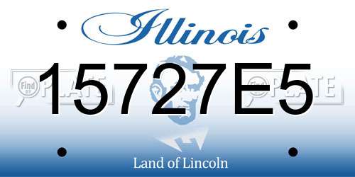 15727E5 Illinois License Plate
