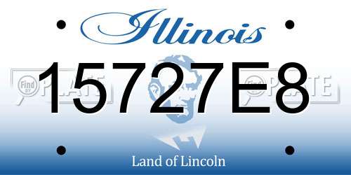 15727E8 Illinois License Plate