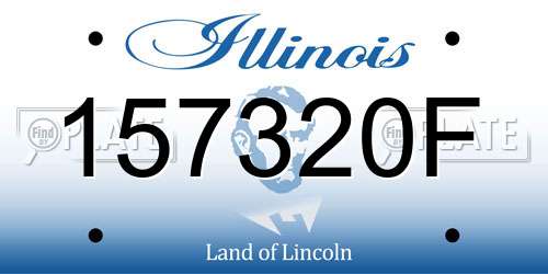 157320F Illinois License Plate