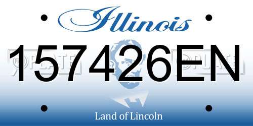 157426EN Illinois License Plate