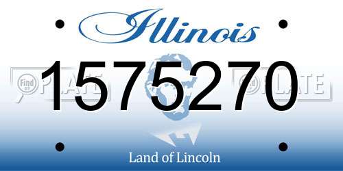 1575270 Illinois License Plate