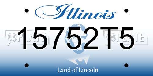 15752T5 Illinois License Plate