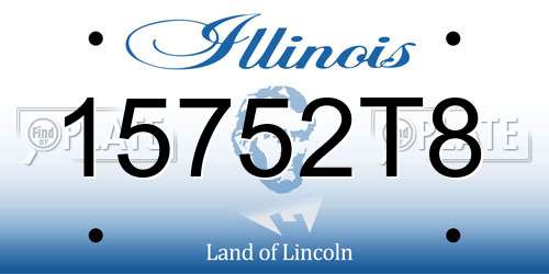 15752T8 Illinois License Plate