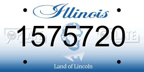 1575720 Illinois License Plate
