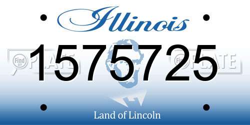 1575725 Illinois License Plate