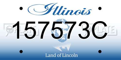 157573C Illinois License Plate