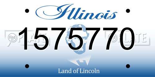 1575770 Illinois License Plate