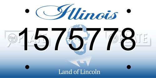 1575778 Illinois License Plate