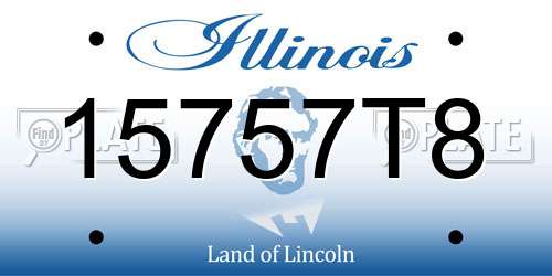 15757T8 Illinois License Plate
