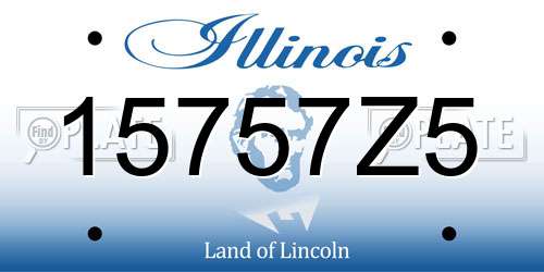 15757Z5 Illinois License Plate