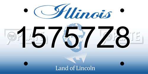 15757Z8 Illinois License Plate