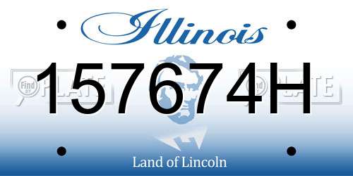 157674H Illinois License Plate