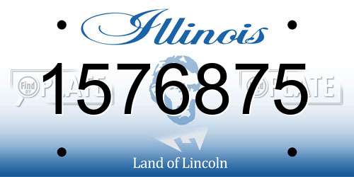 1576875 Illinois License Plate