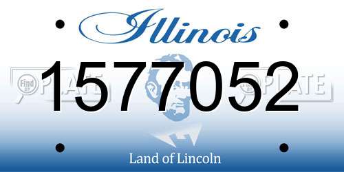 1577052 Illinois License Plate
