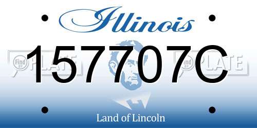 157707C Illinois License Plate