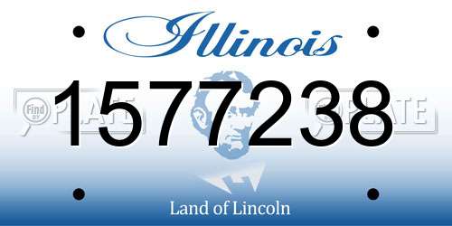 1577238 Illinois License Plate