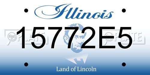 15772E5 Illinois License Plate