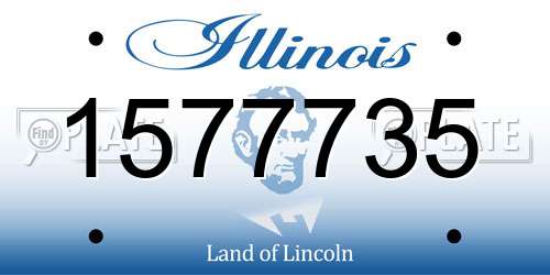 1577735 Illinois License Plate