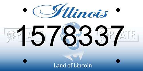 1578337 Illinois License Plate