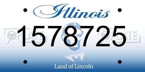 1578725 Illinois License Plate