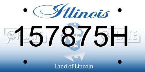 157875H Illinois License Plate