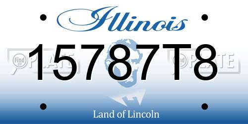 15787T8 Illinois License Plate