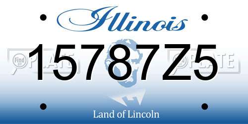 15787Z5 Illinois License Plate