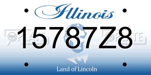 15787Z8 Illinois License Plate