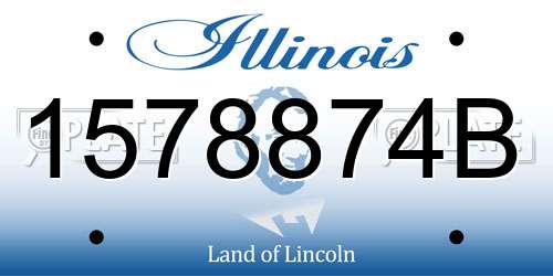 1578874B Illinois License Plate
