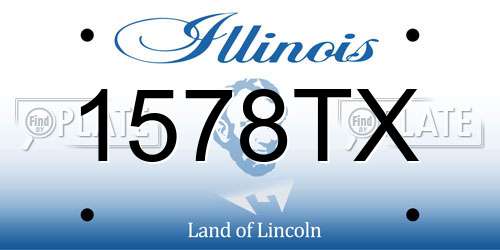 1578TX Illinois License Plate