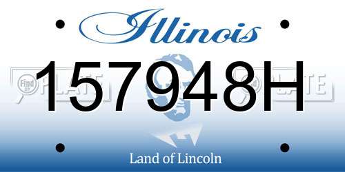 157948H Illinois License Plate