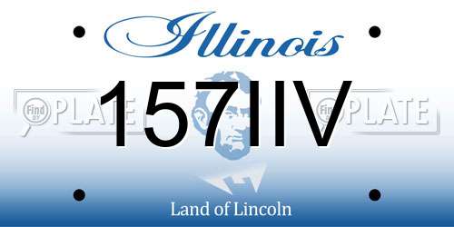 157IIV Illinois License Plate
