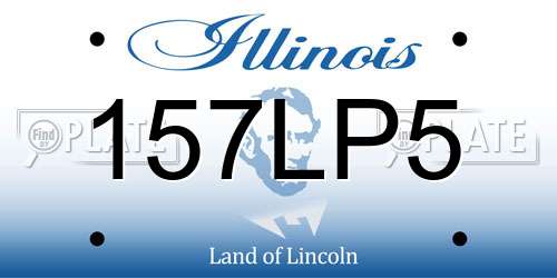 157LP5 Illinois License Plate