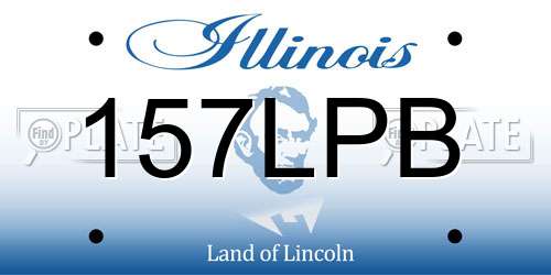 157LPB Illinois License Plate