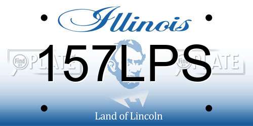 157LPS Illinois License Plate