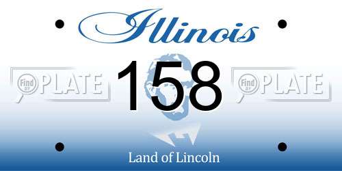 158 Illinois License Plate