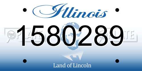 1580289 Illinois License Plate