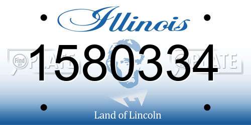 1580334 Illinois License Plate