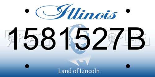 1581527B Illinois License Plate