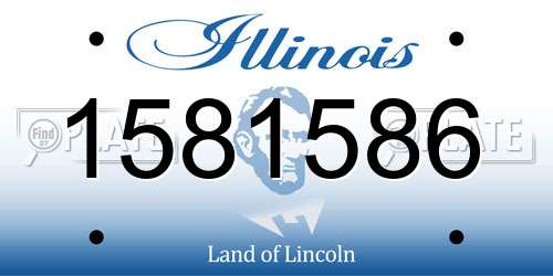 1581586 Illinois License Plate