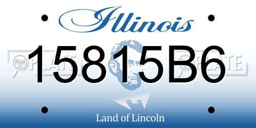 15815B6 Illinois License Plate