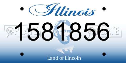 1581856 Illinois License Plate